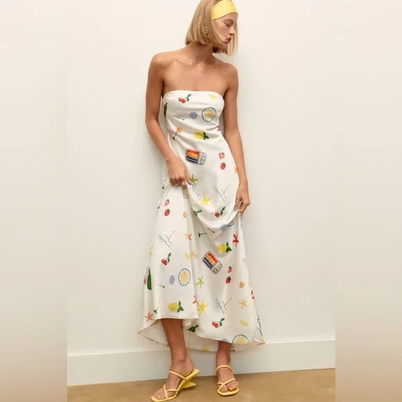Anthropologie For Love & Lemons Carla Strapless Maxi Dress - Picture 3 of 4